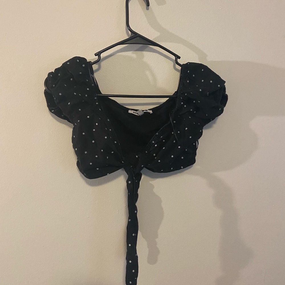 Forever 21 Polka Dot Crop Top